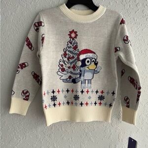 Bluey christmas toddler sweater 5t